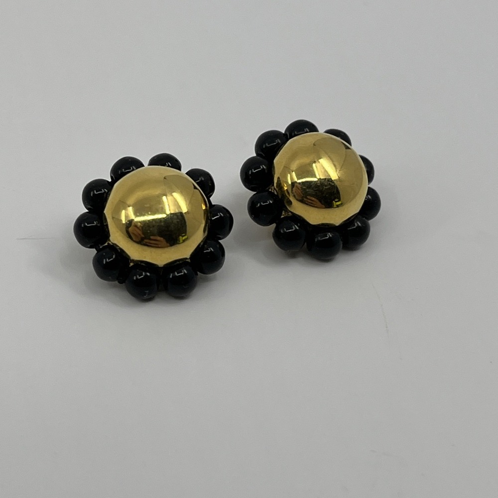 Vintage Estate Joan Rivers Gold Tone Interchangeable Rings earrings Clip On